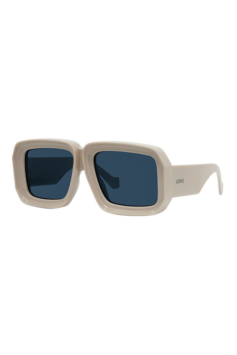 x Paula's Ibiza 56mm Mask Sunglasses, Alternate, color, SHINY BEIGE/ BLUE