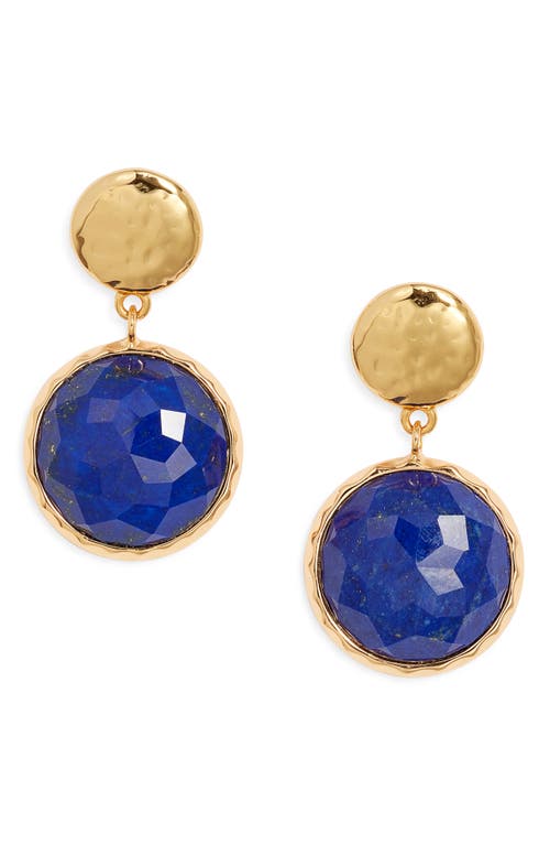 Nest Jewelry Lapis Lazuli Drop Earrings In Gold