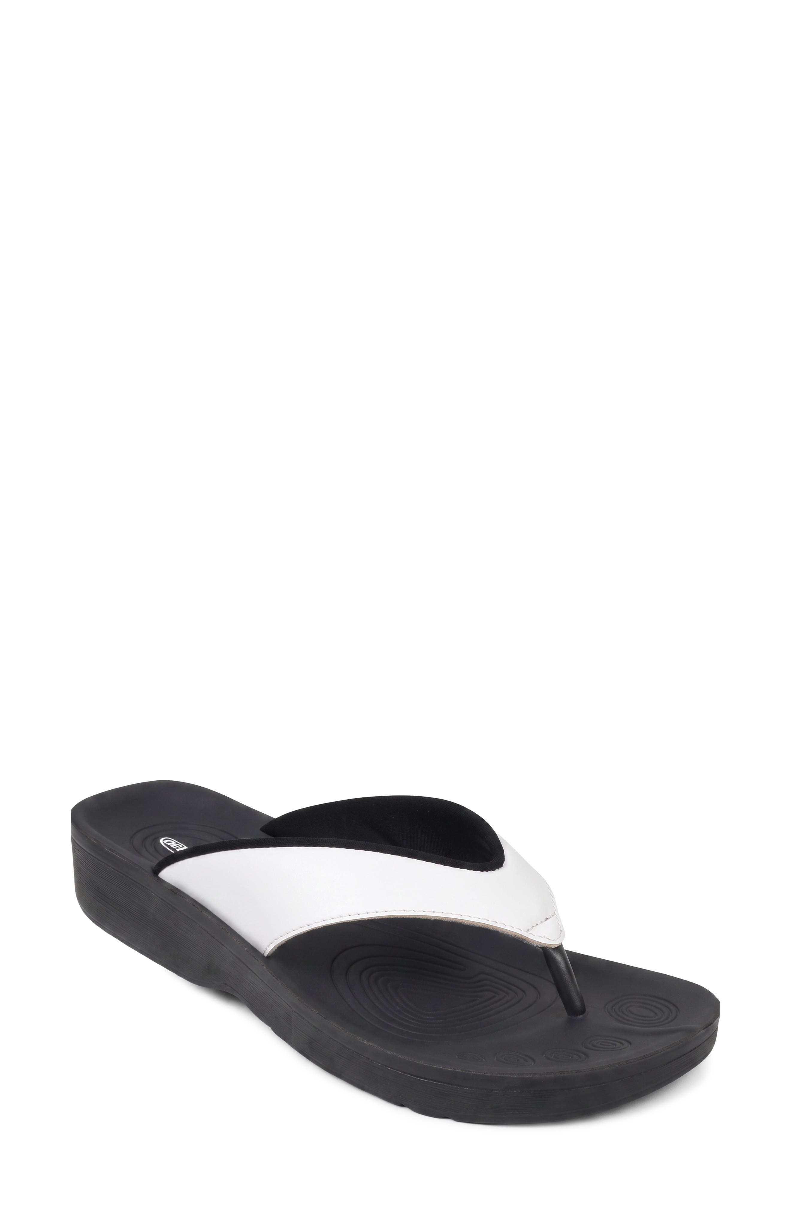 Fallon Flip Flop, Main, color, WHITE