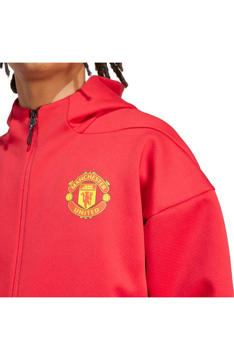 adidas Men's adidas Red Manchester United 2025/26 Anthem Full-Zip Jacket, Alternate, color, Red