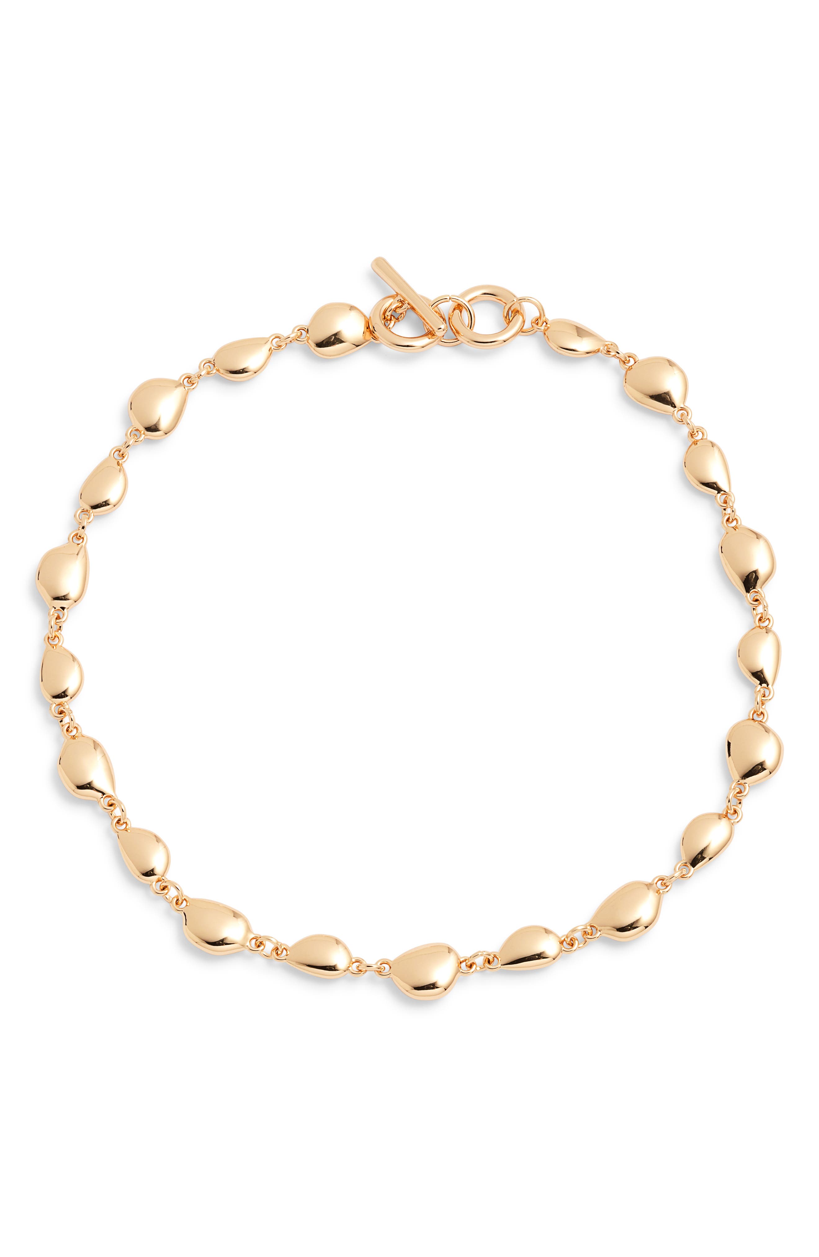 Open Edit Polished Orb Link Collar Necklace