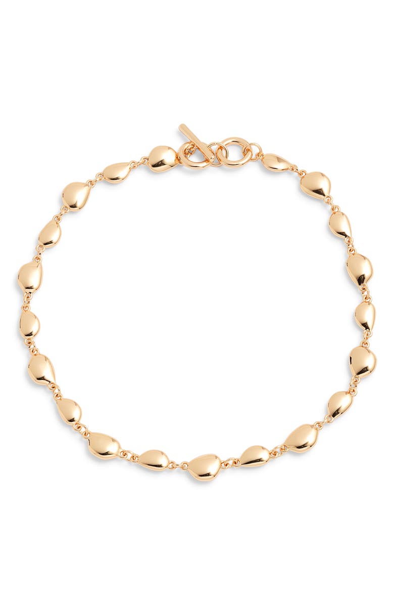 Open Edit Polished Orb Link Collar Necklace, Main, color, Gold