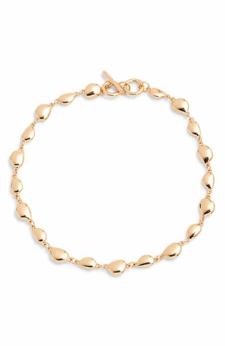 Open Edit Polished Orb Link Collar Necklace