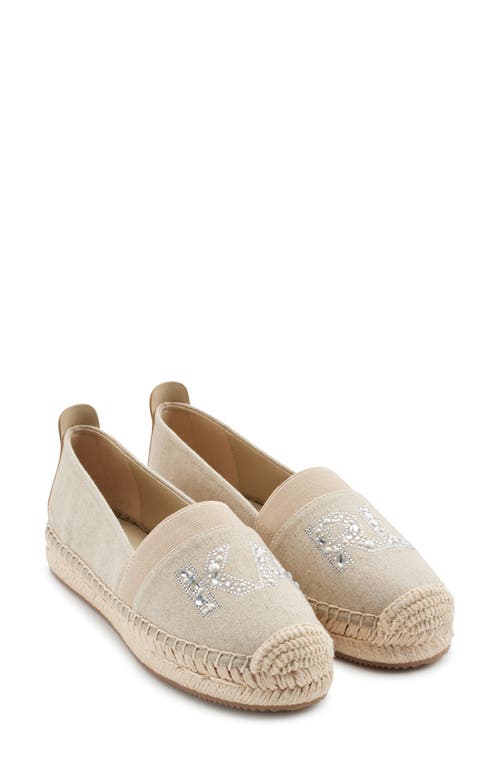 Karl Lagerfeld Manika Flat Espadrilles In Natural/silver