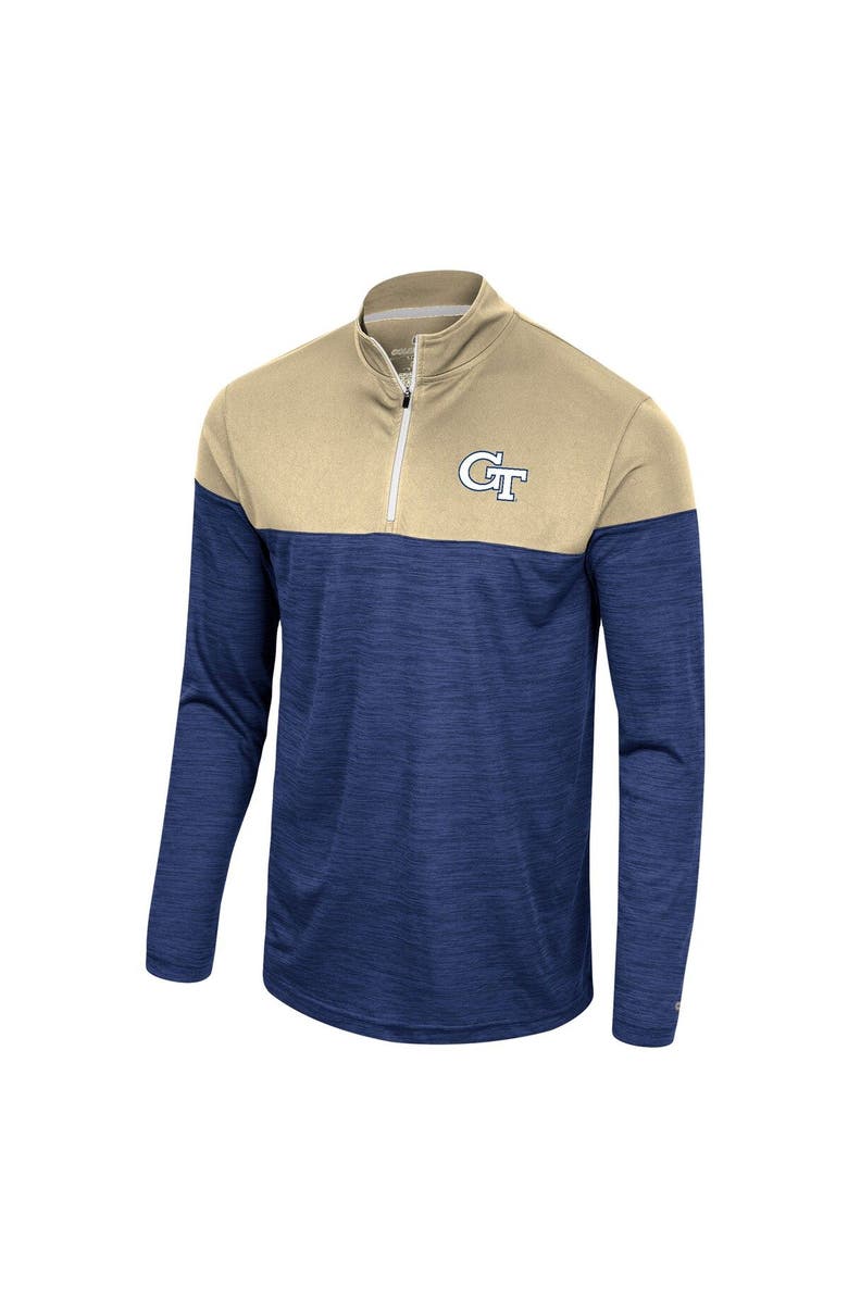 COLOSSEUM Men's Colosseum Gold Georgia Tech Yellow Jackets Positraction Lightweight Quarter-Zip Windshirt, Alternate, color, 