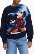 Desigual Mickey Mouse Jacquard Crewneck Sweater