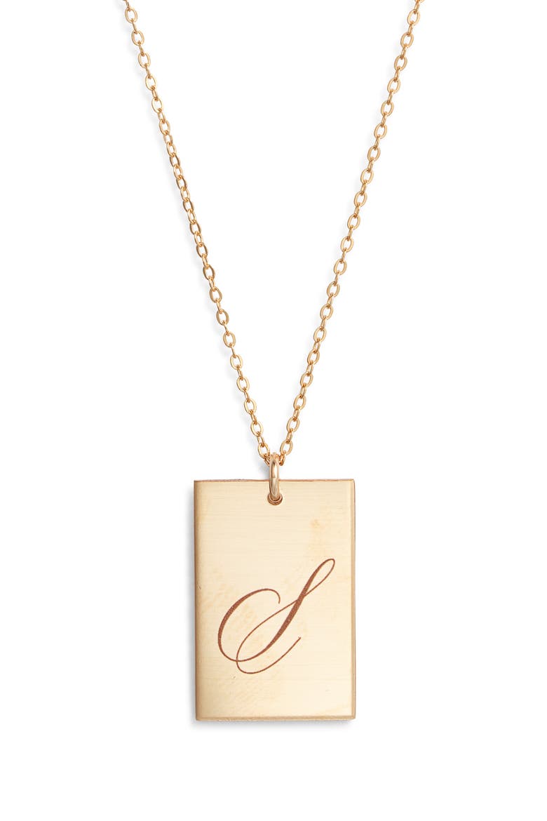 Stella Initial Pendant Necklace, Main, color, GOLD / S