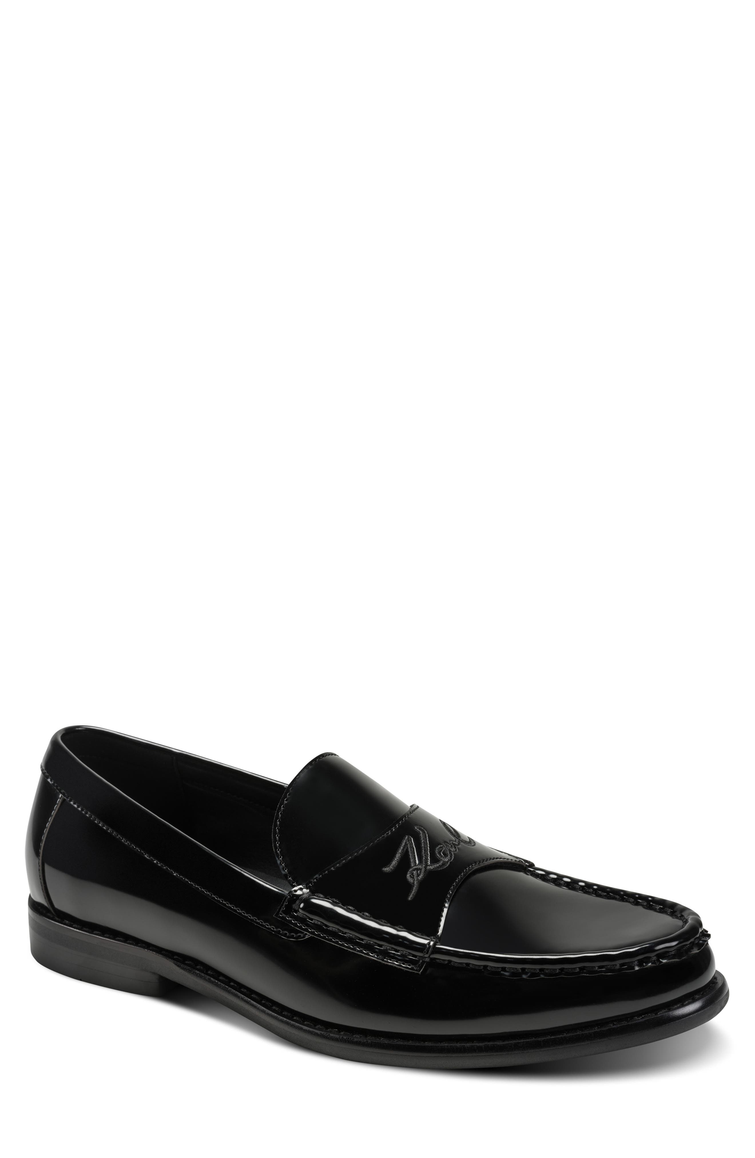 KARL LAGERFELD PARIS Faron Front Embroidered Logo Loafer