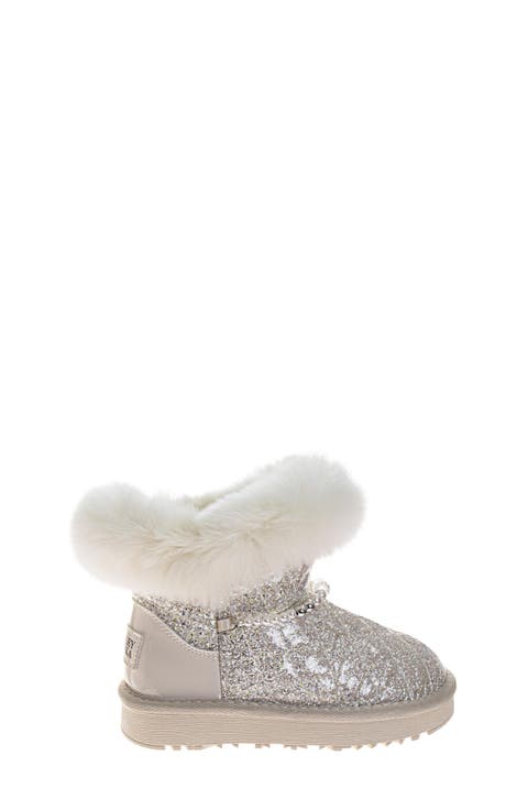 Kids' Cozy Glitter Faux Fur Bootie