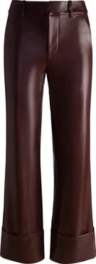 Alice + Olivia Alexander High Waist Faux Leather Pants