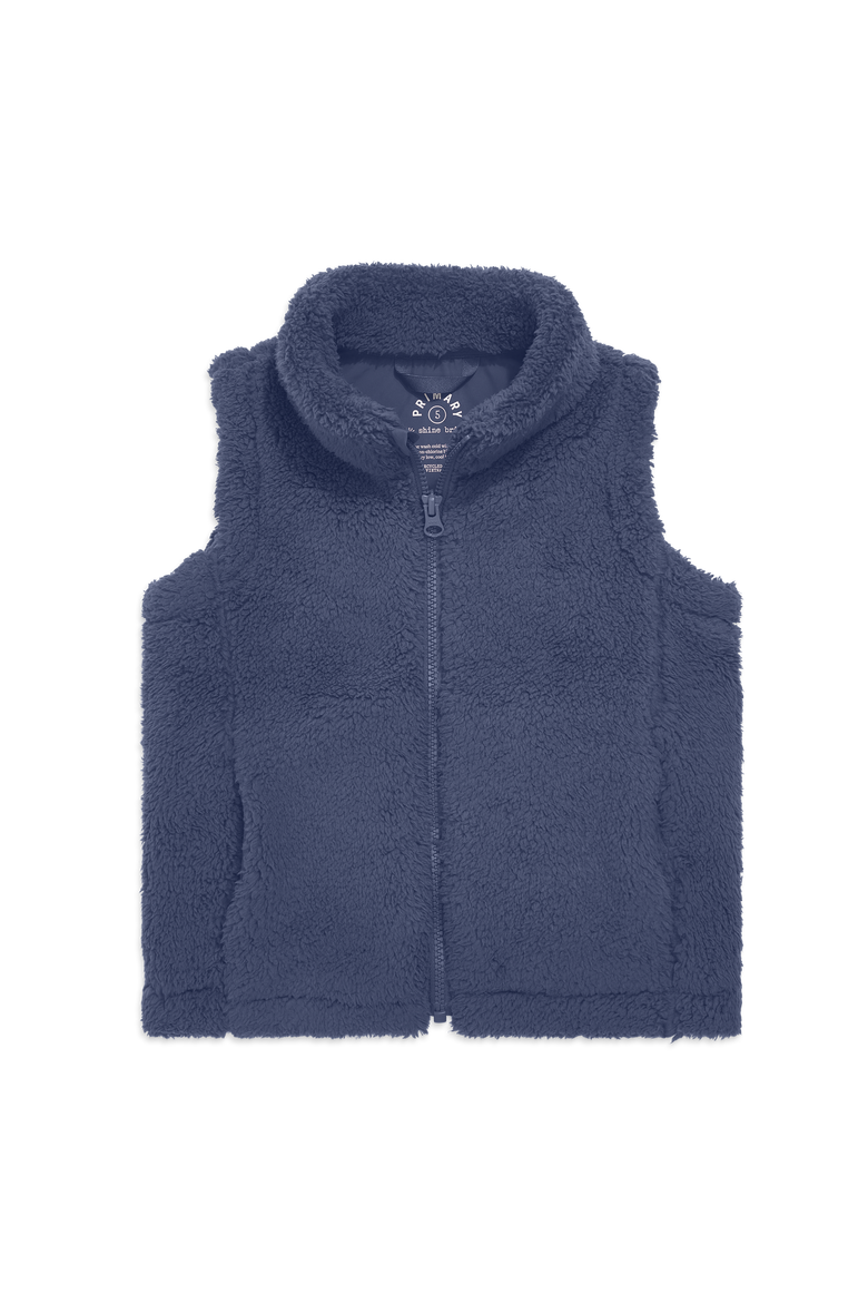 Kids Teddy Fleece Vest, Main, color, Sunwashed Navy