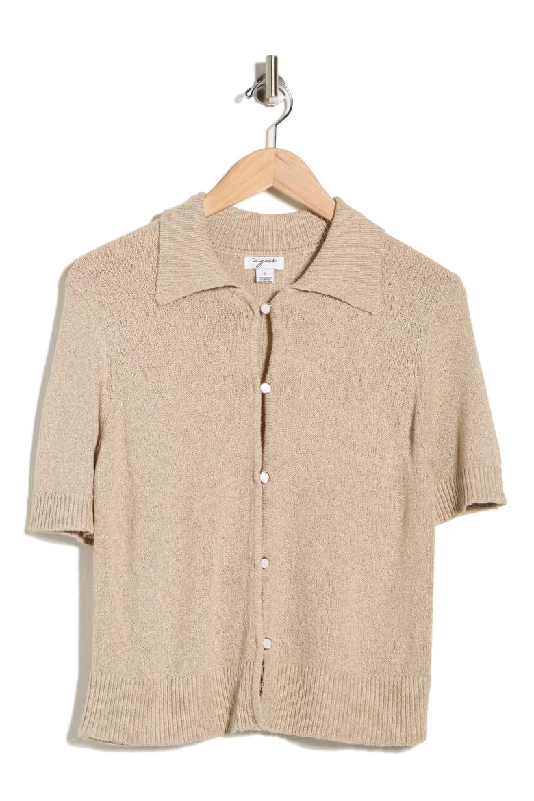 Slub Collared Sweater, Alternate, color, OATMEAL