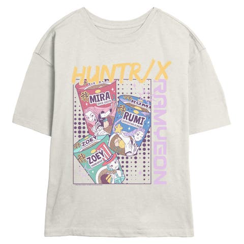 Junior's Huntrix Trio Instant Ramyeon Short Sleeve Skimmer T-shirt