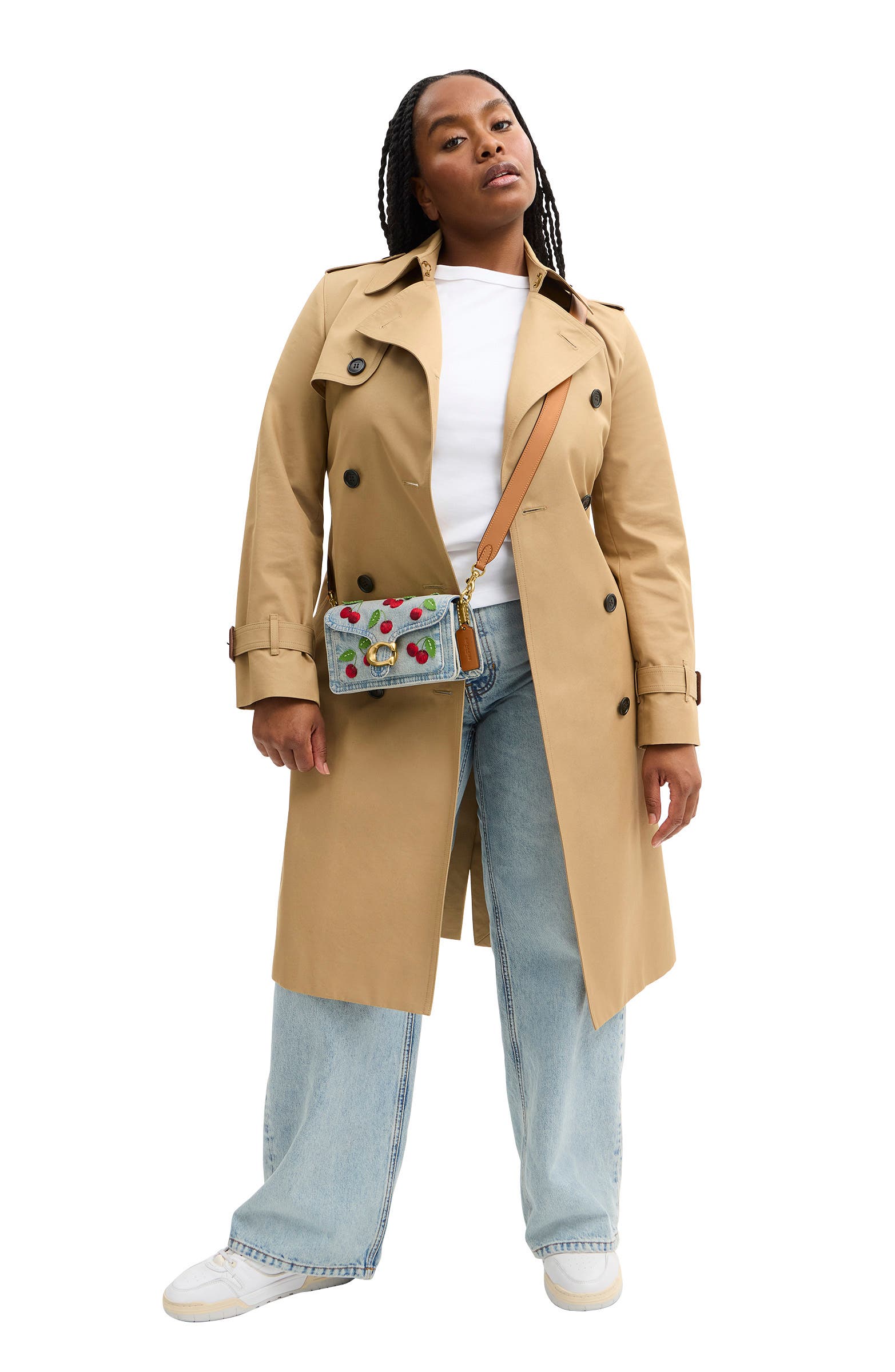 tabbyページ Tabby 20 Cherry Embroidered Denim Shoulder Bag (Women) | Nordstrom