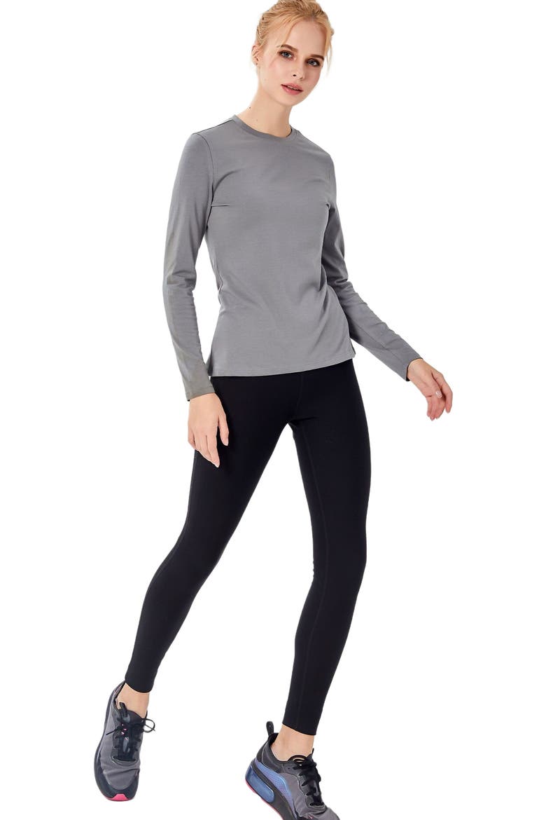 Pima Going Long Sleeve Top, Main, color, Stone Olive