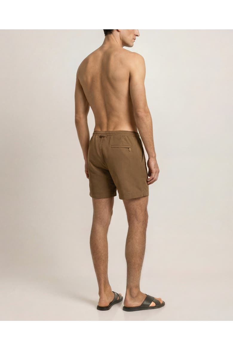 Bulldog Drawcord Mid-Length Lightweight Drawcord Swim Shorts, Alternate, color, Bronze