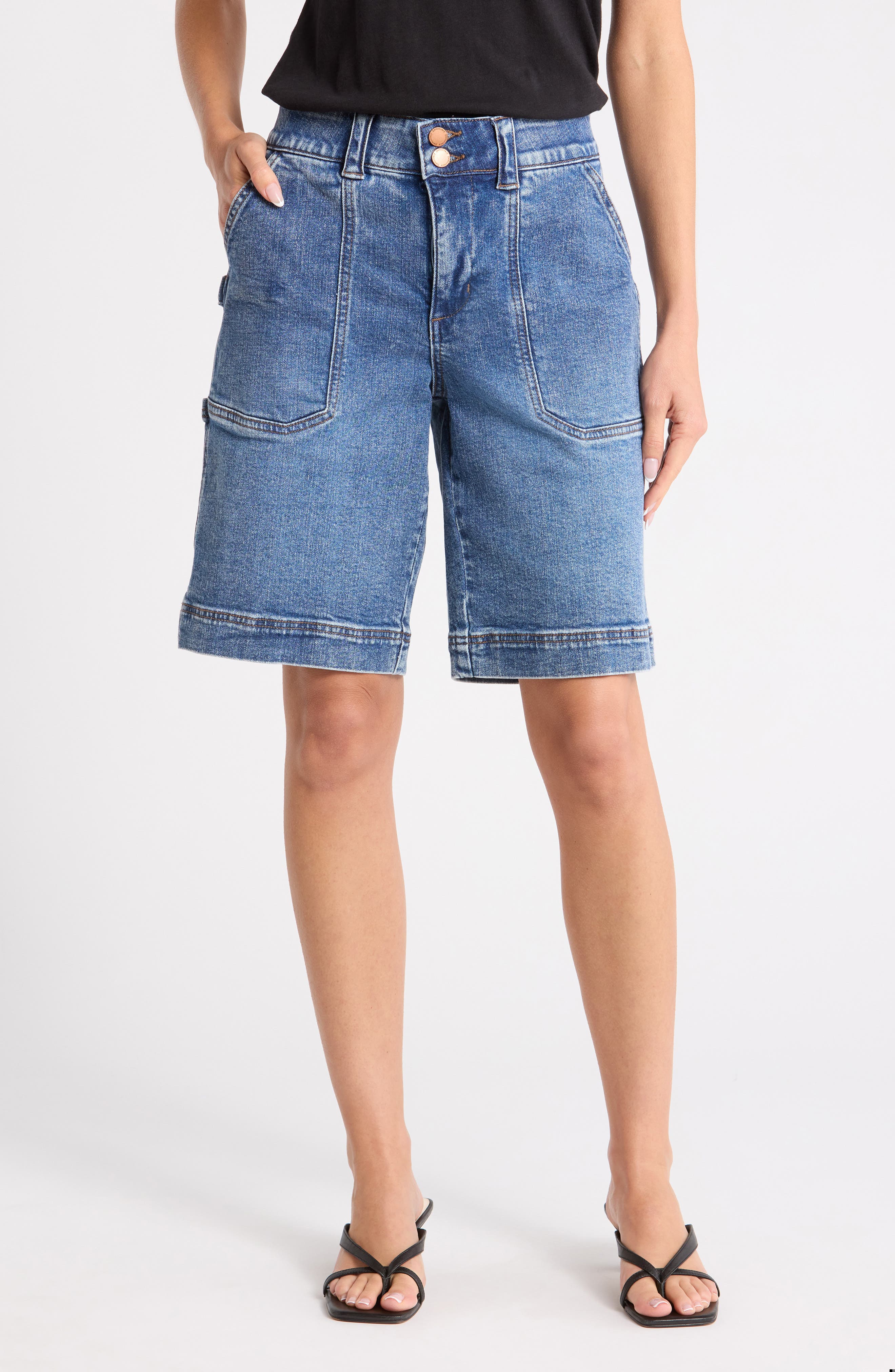 Democracy Porkchop Long Denim Shorts