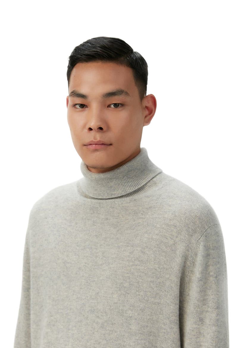 Essential Turtleneck Cashmere Sweater, Alternate, color, dawn blue