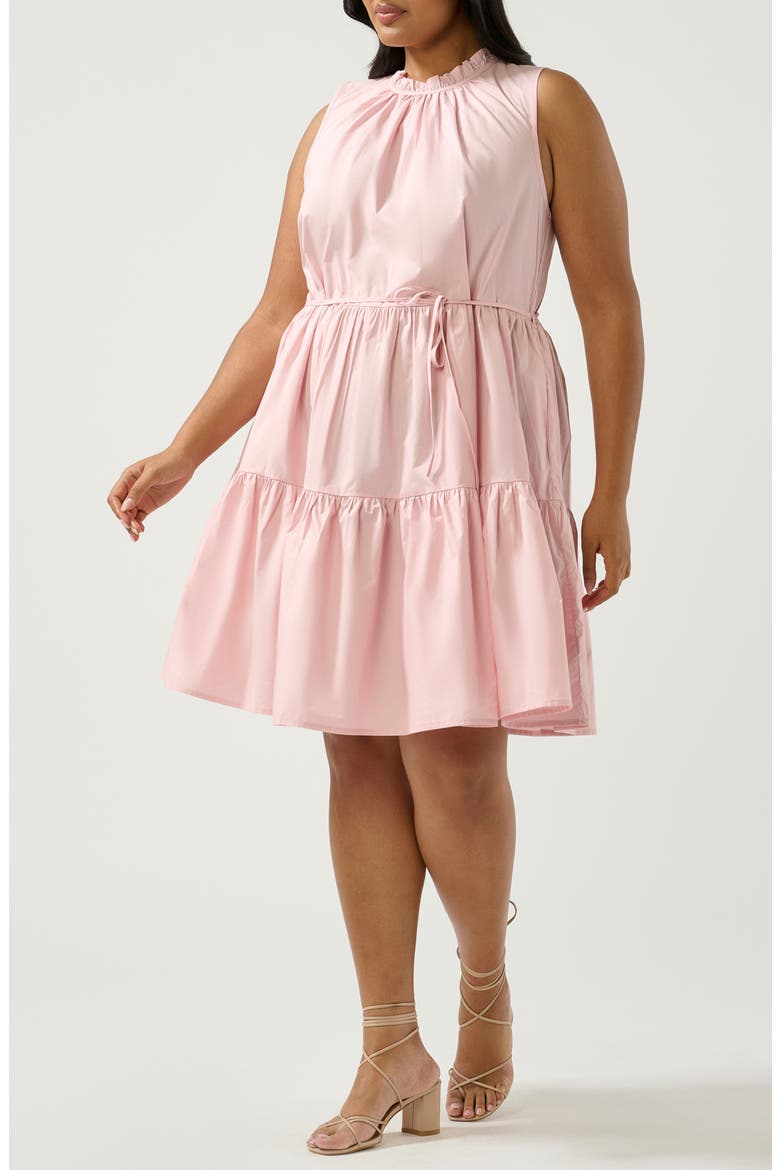 Rhodes Tiered Cotton Dress, Alternate, color, BLUSH