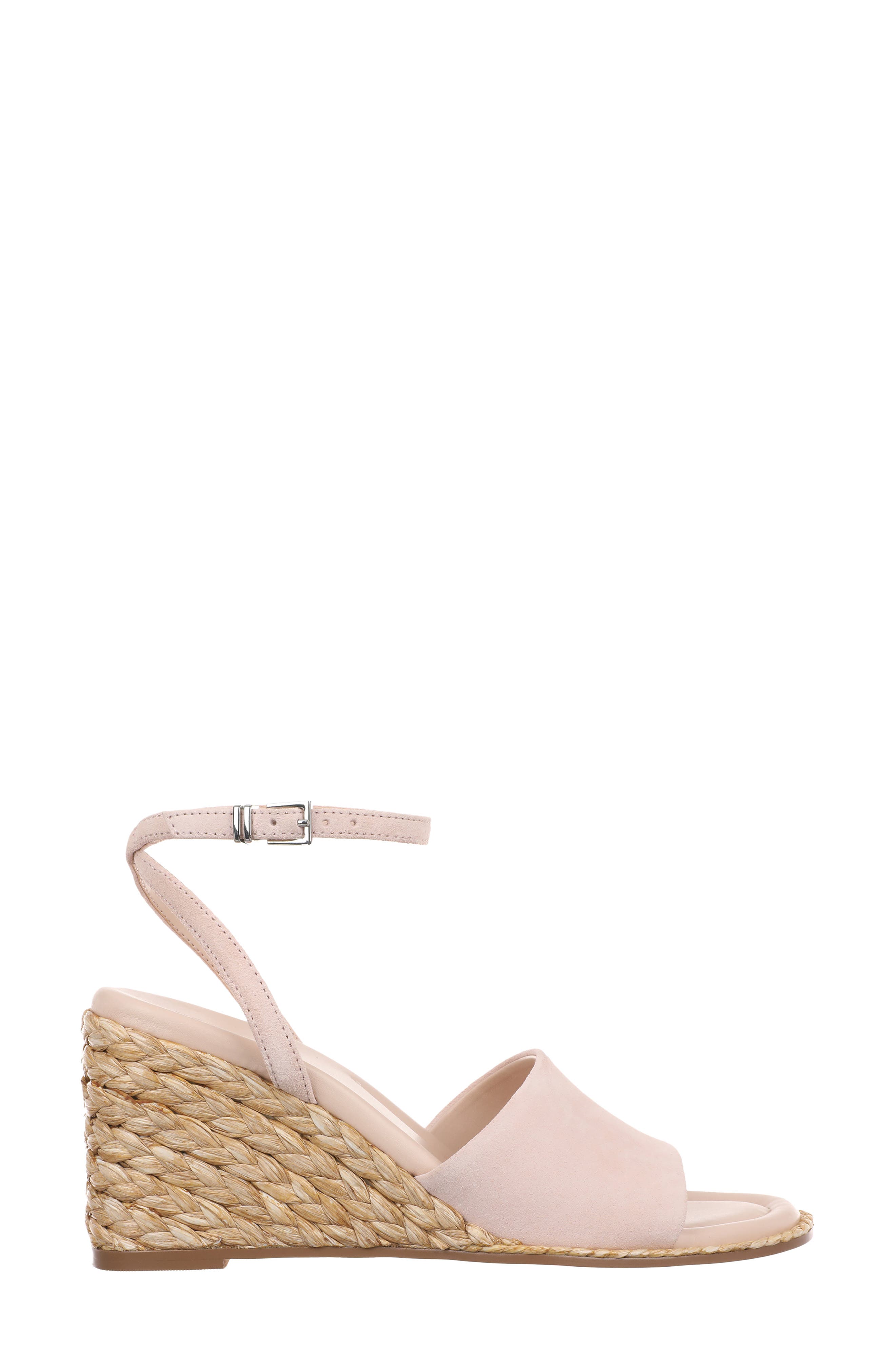 Arlene Ankle Strap Wedge Sandal, Alternate, color, BEIGE ROSE