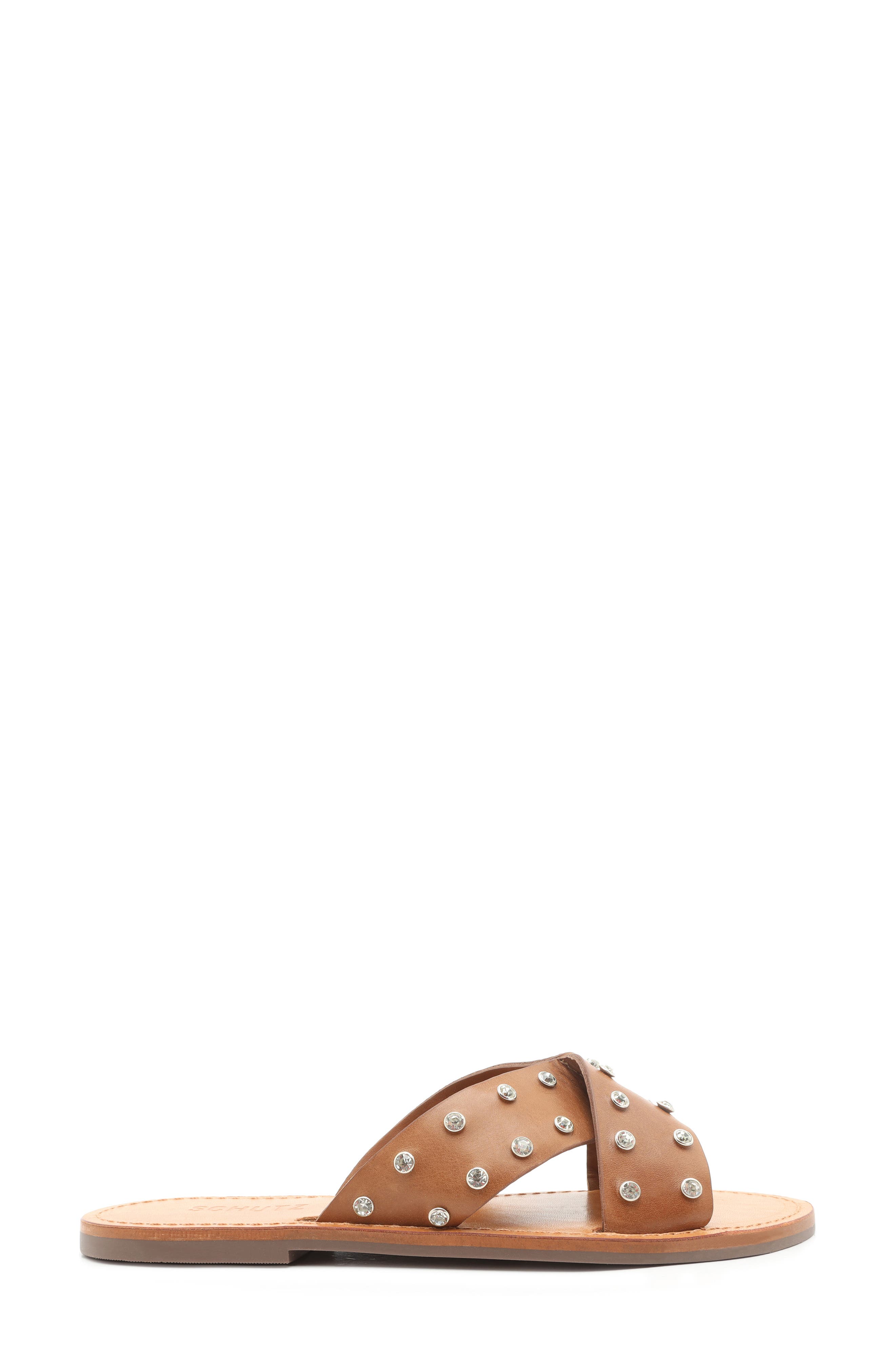 Marilu Studded Sandal, Alternate, color, WOOD LEATHER