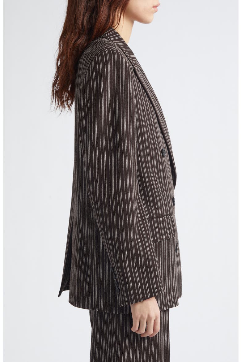 Journey Double Breasted Pinstripe Blazer, Alternate, color, DEEP TUNDRA