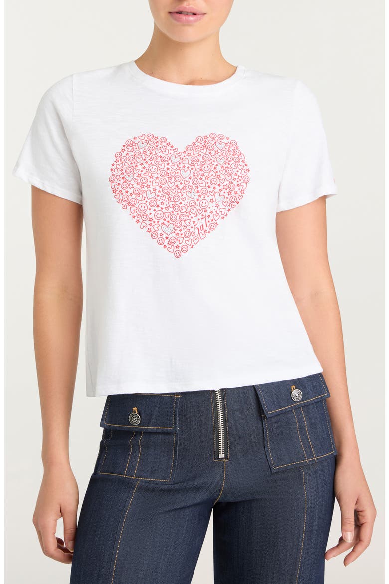 Rhinestone Doodle Heart T-Shirt, Main, color, WHITE/BISOU