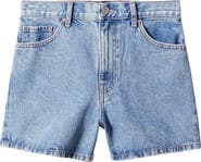 MANGO High Waist Denim Shorts