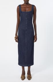 SPORTMAX Stretch Denim Sheath Dress