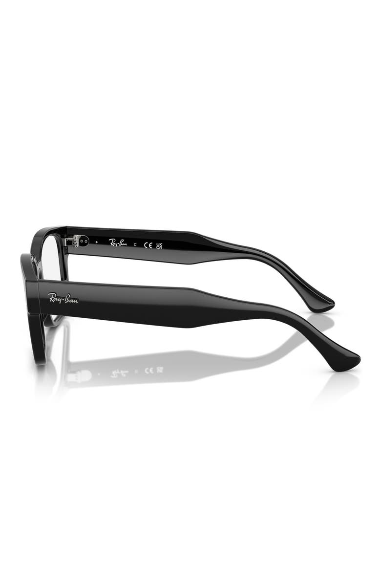 51mm Square optical glasses, Alternate, color, BLACK