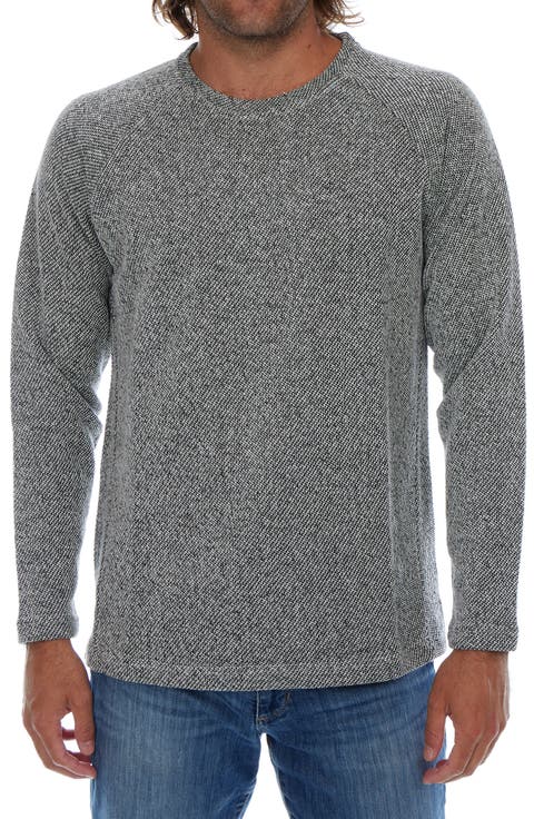 Textured Long Sleeve Crewneck T-Shirt