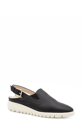 Amalfi Emporio Slingback Platform Wedge In Black Etoile