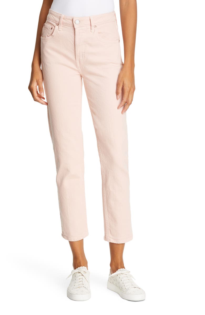 TRAVE Constance High Waist Ankle Straight Leg Jeans, Main, color,