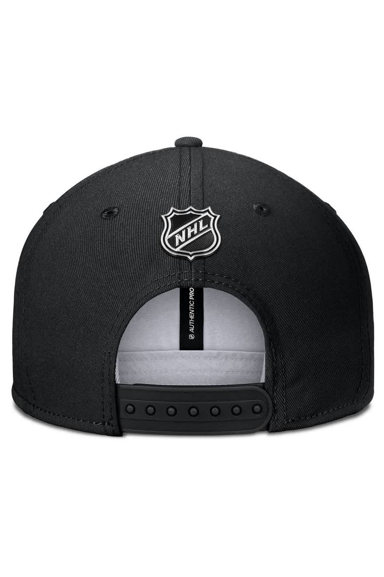Men's Fanatics Black Boston Bruins Authentic Pro Rink Snapback Hat, Alternate, color, Black