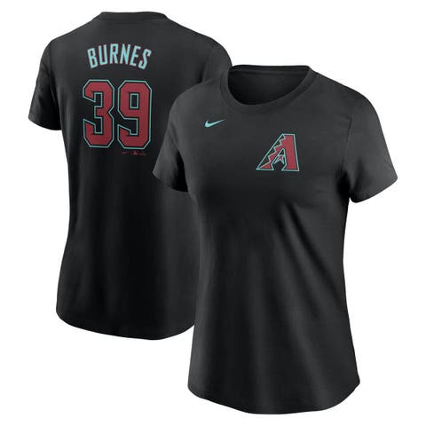 Women's Nike Corbin Burnes Black Arizona Diamondbacks Fuse Name & Number T-Shirt