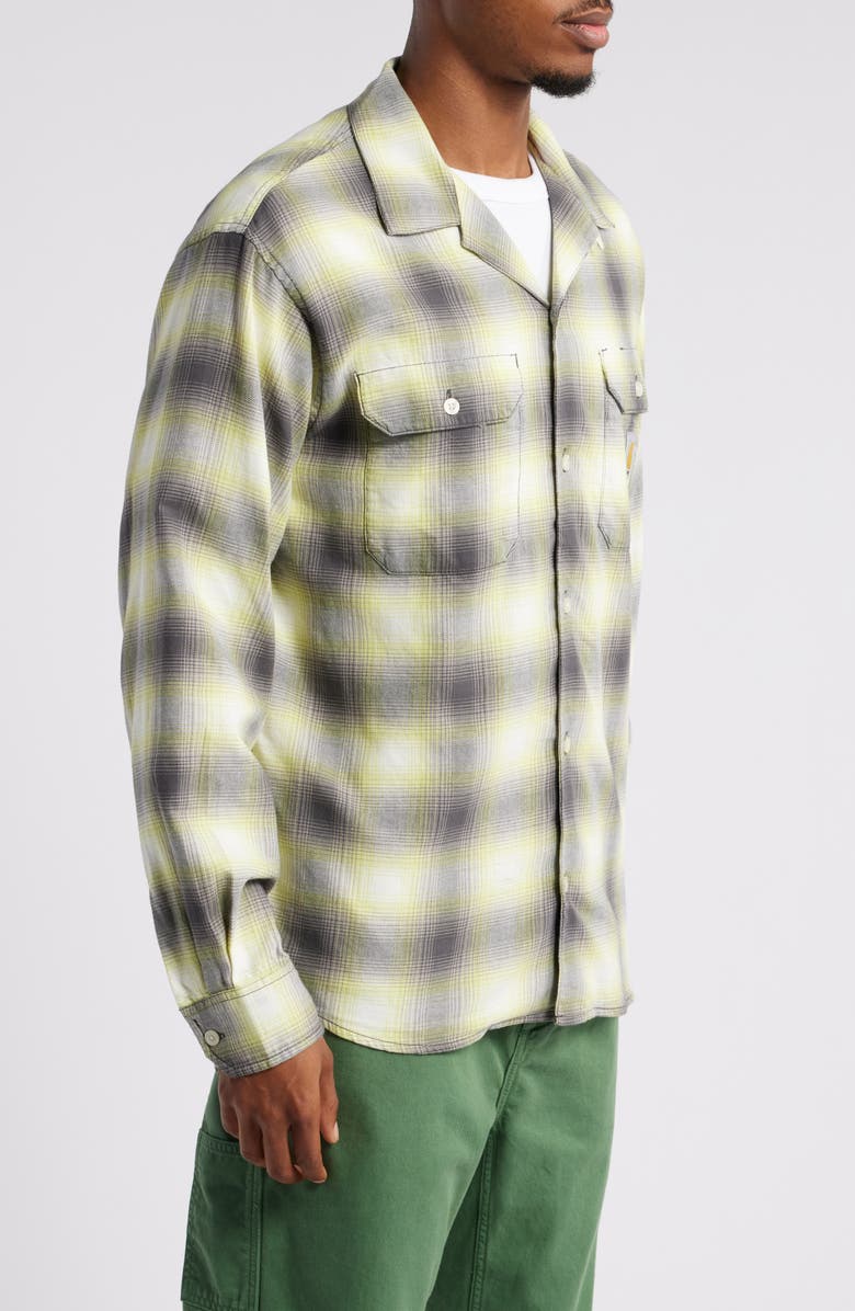 Carhartt Work In Progress Blanchard Check Long Sleeve Camp Shirt, Alternate, color, 