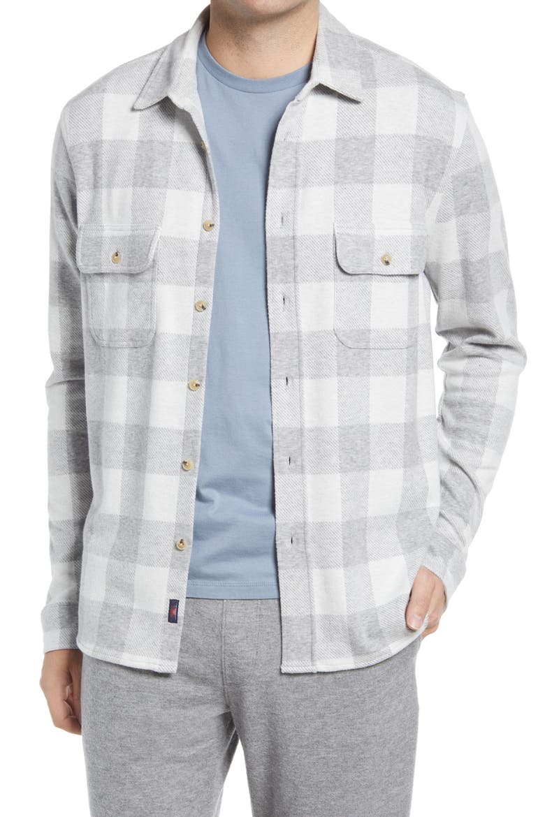 Legend Buffalo Check Flannel Button-Up Shirt, Main, color, CLOUD BUFFALO