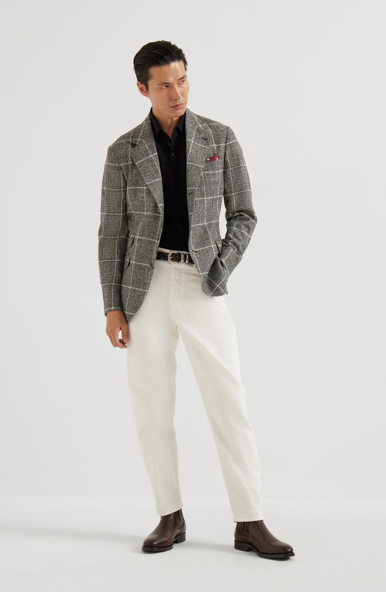 Brunello Cucinelli Piqué polo shirt, Alternate, color, Black