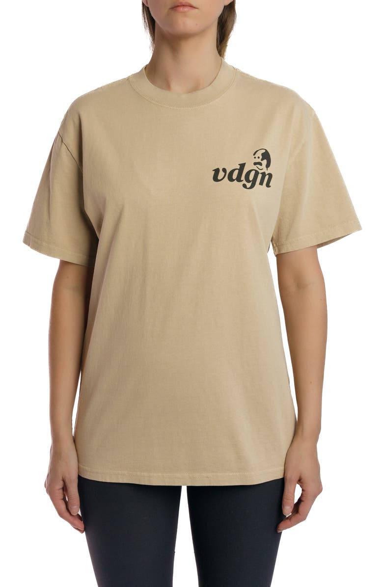 Vardagen Wanted Poster Heavyweight Tee, Alternate, color, Khaki