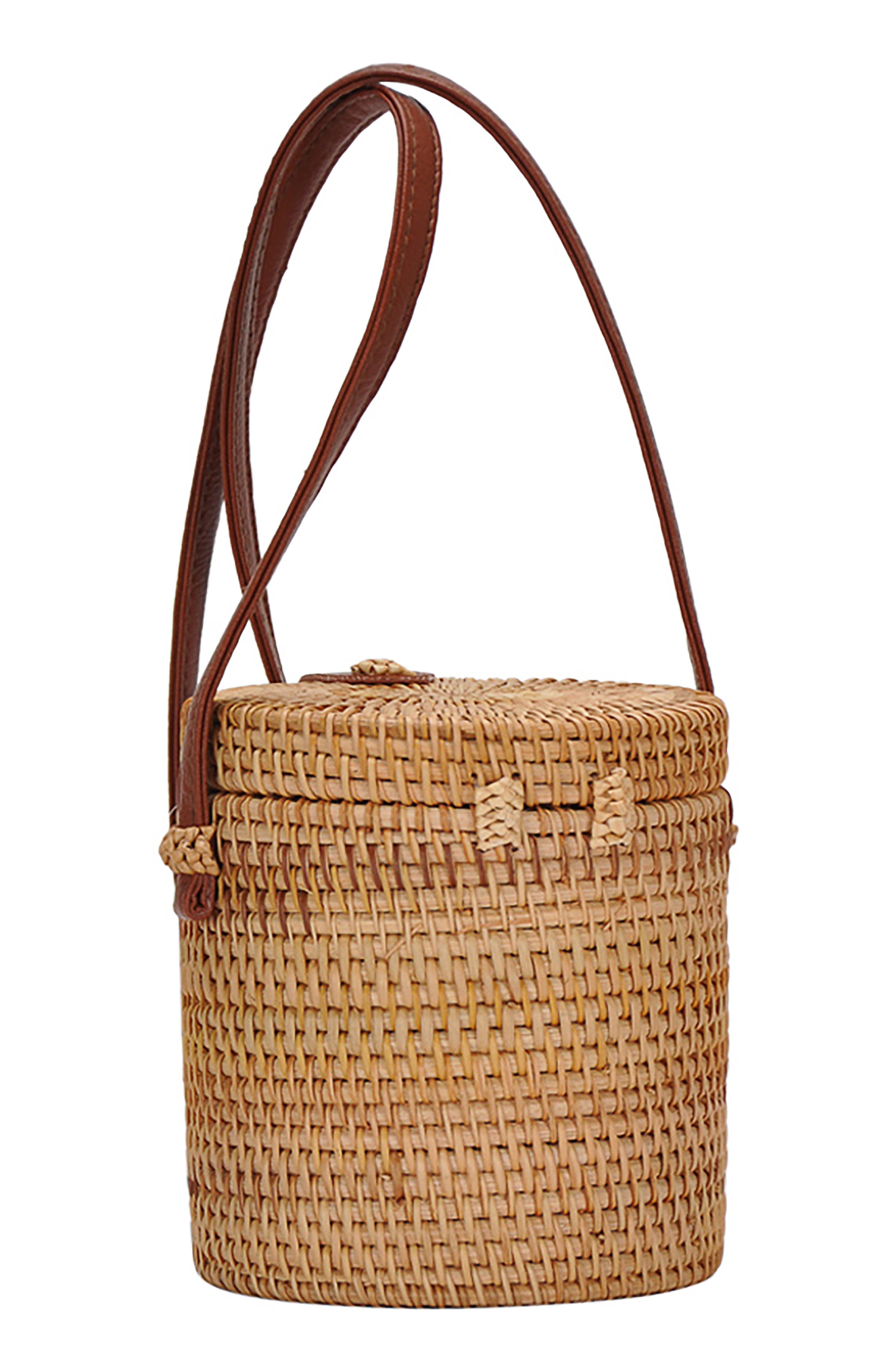 Antik Kraft Woven Straw Bag, Alternate, color, 