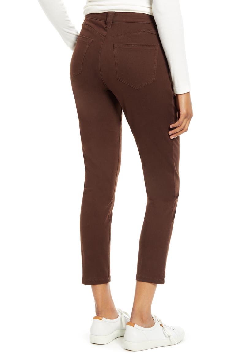 High Waist Ankle Skinny Pants, Alternate, color, COLD BREW