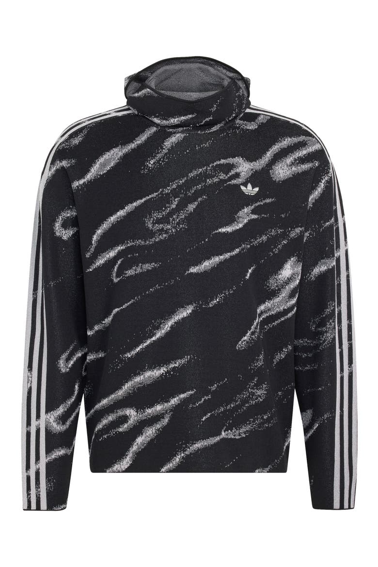 A6 Knit Hoodie, Alternate, color, BLACK/ GREY THREE