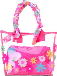 Iscream Kids' Puffy Flowers Clear Tote