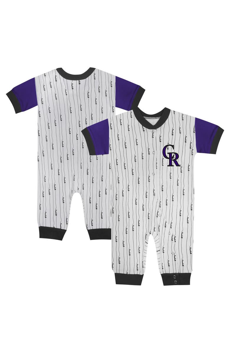 Outerstuff Infant Fanatics Branded White Colorado Rockies Logo Best Series Full-Snap Jumper, Main, color, White