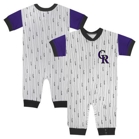 Infant Fanatics Branded White Colorado Rockies Logo Best Series Full-Snap Jumper