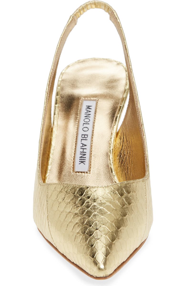Manolo Blahnik Erisli Genuine Snakeskin Slingback Pump, Alternate, color,