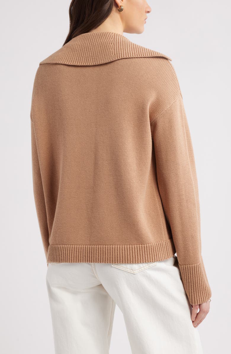 Nordstrom Stripe Cotton & Cashmere Sweater, Alternate, color, 