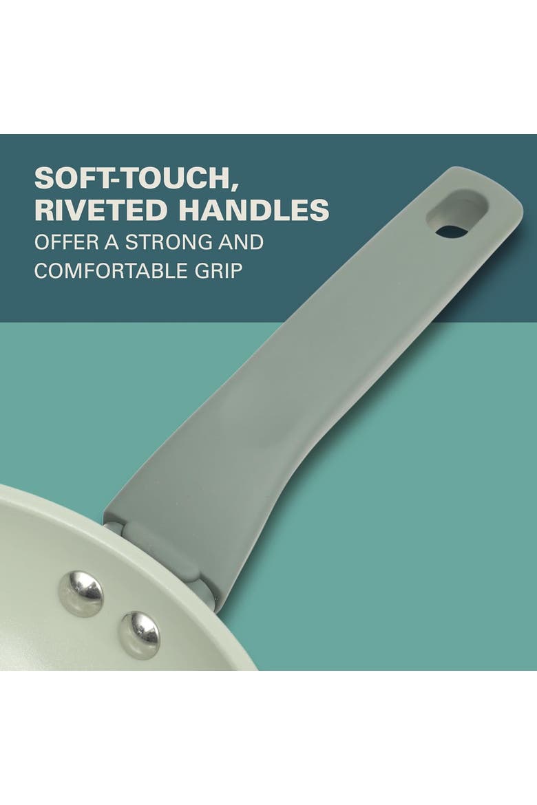 10 Inch Nonstick Aluminum Frying Pan in Sage Green, Alternate, color, Green