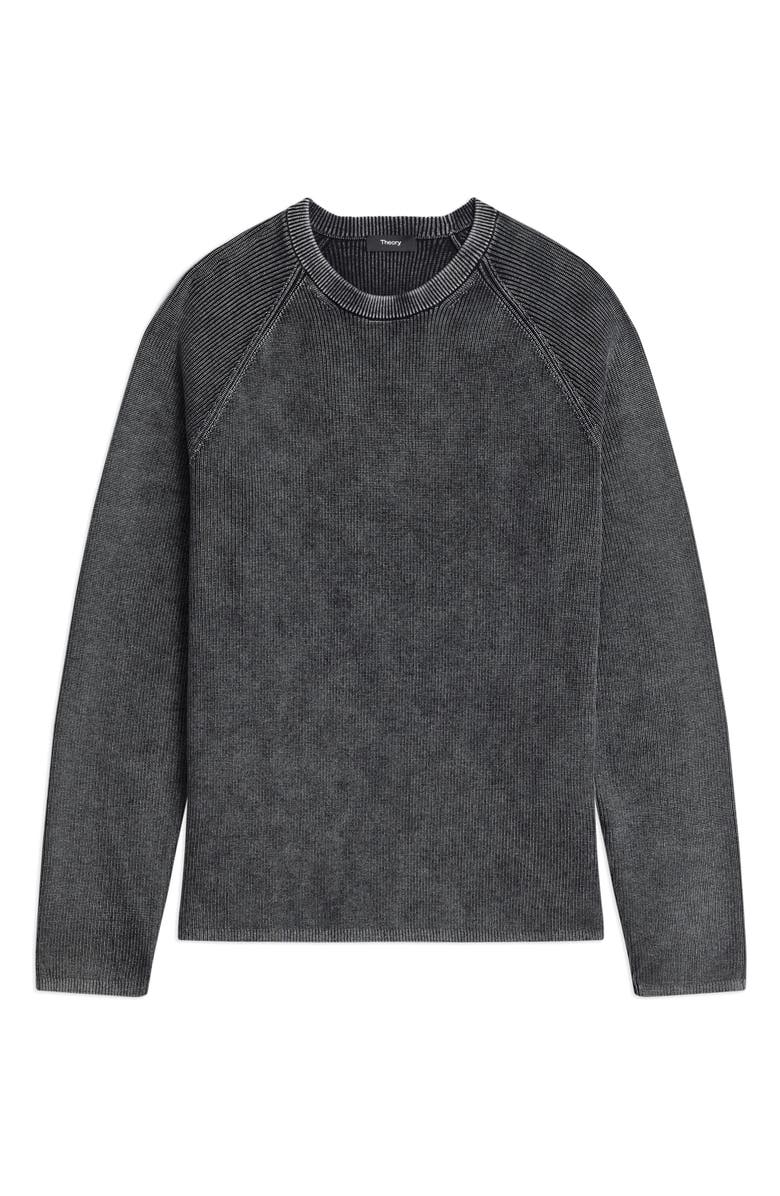 Theory Washed Breach Sweater, Alternate, color, Washed Black