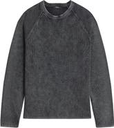Theory Washed Crewneck in Cotton Sweater